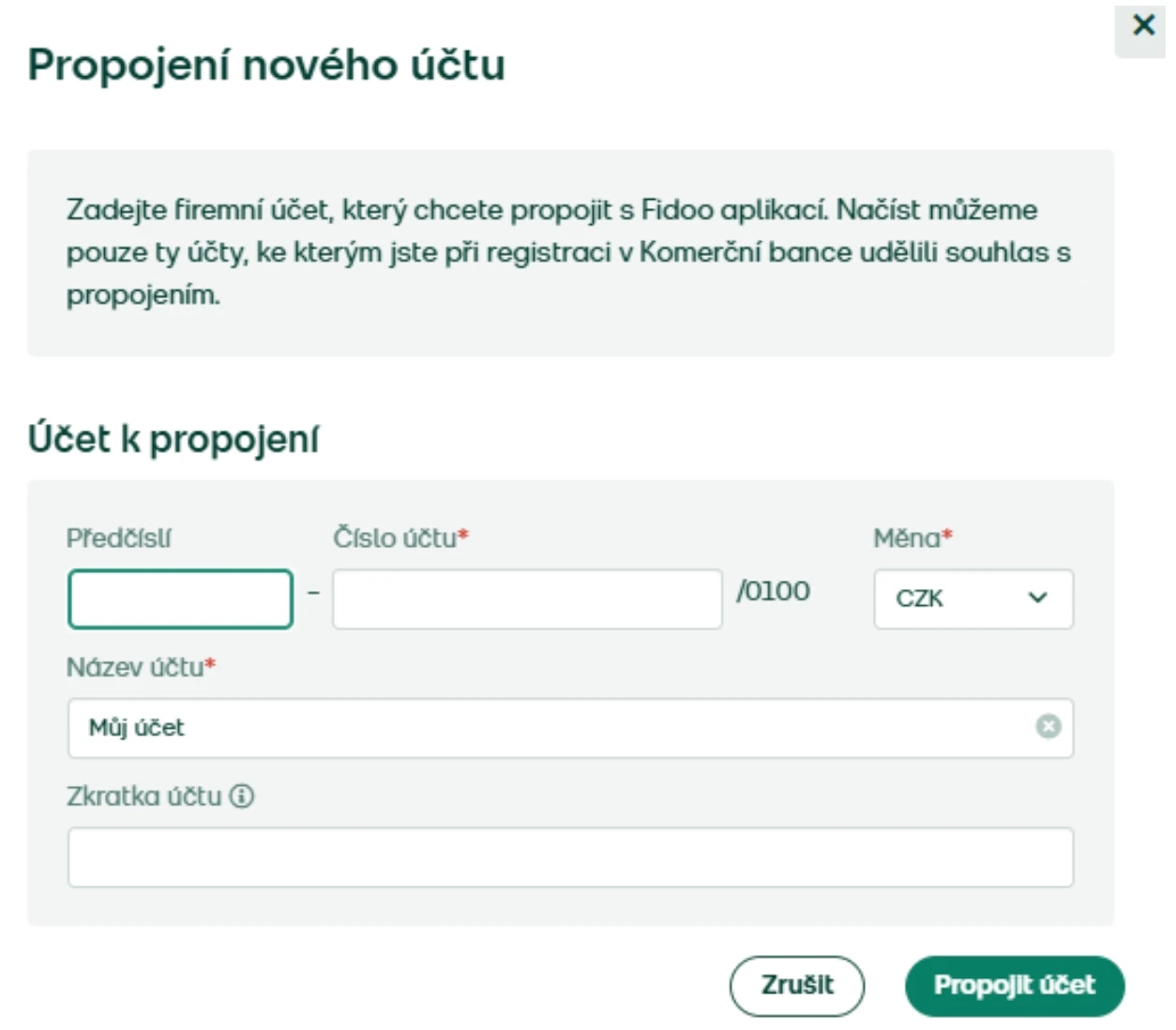 Vyberte uživatele ze seznamu a zvolte Propojit.