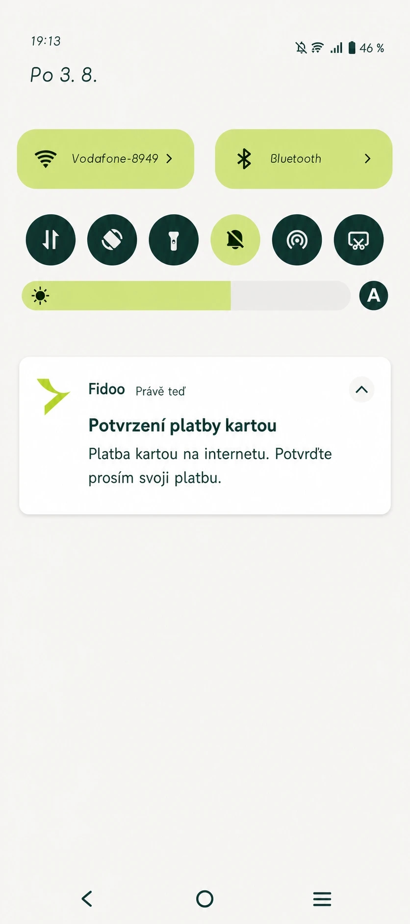 Otevřete upozornění