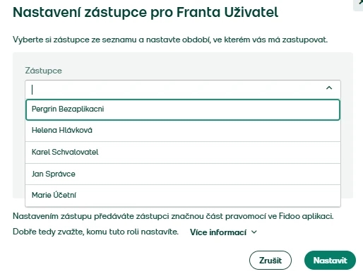 Přidejte zástupce