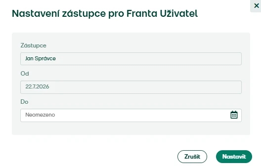 Otevřete záložku Zástup