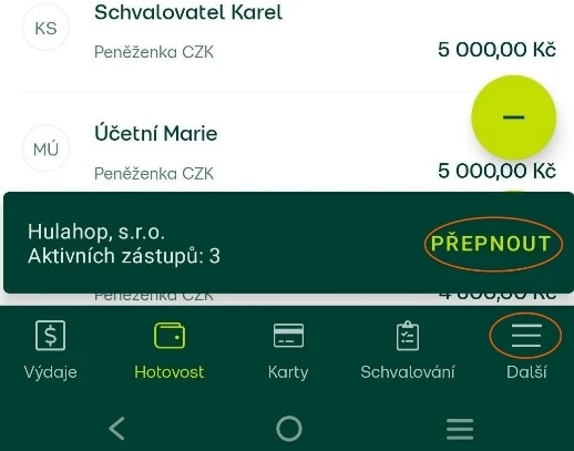 Přepněte se hned po přihlášení