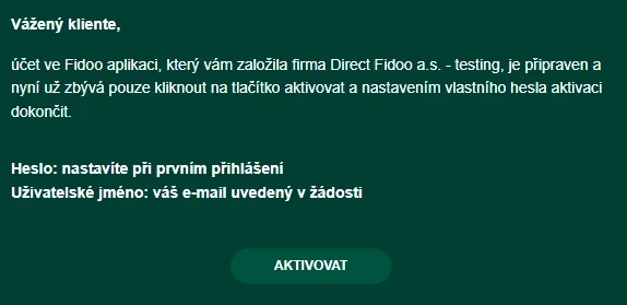 Najděte aktivační e-mail