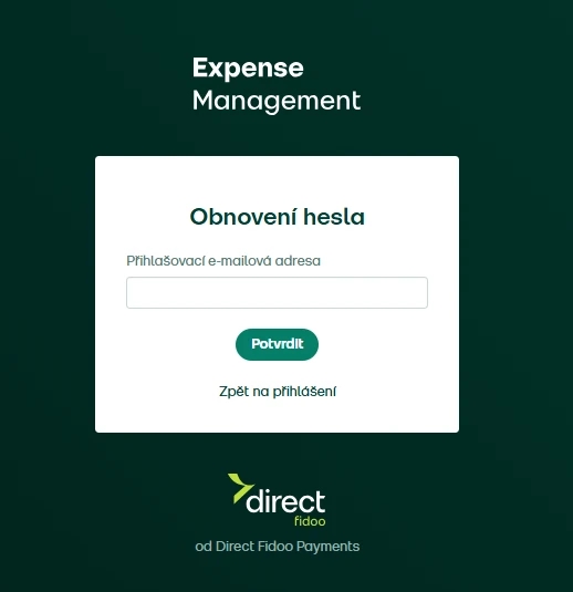 Spusťte obnovení hesla