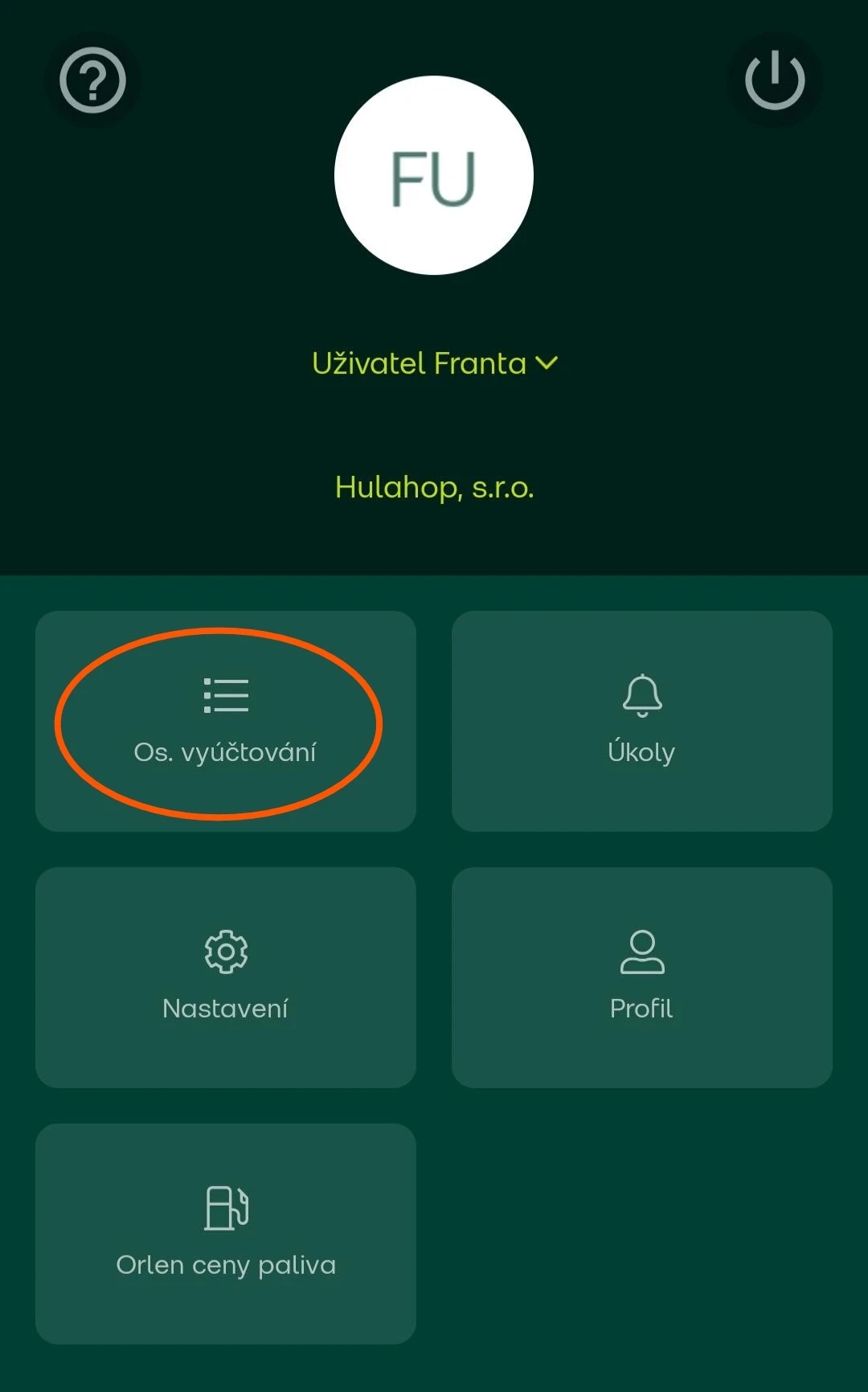 Otevřete vyúčtování
