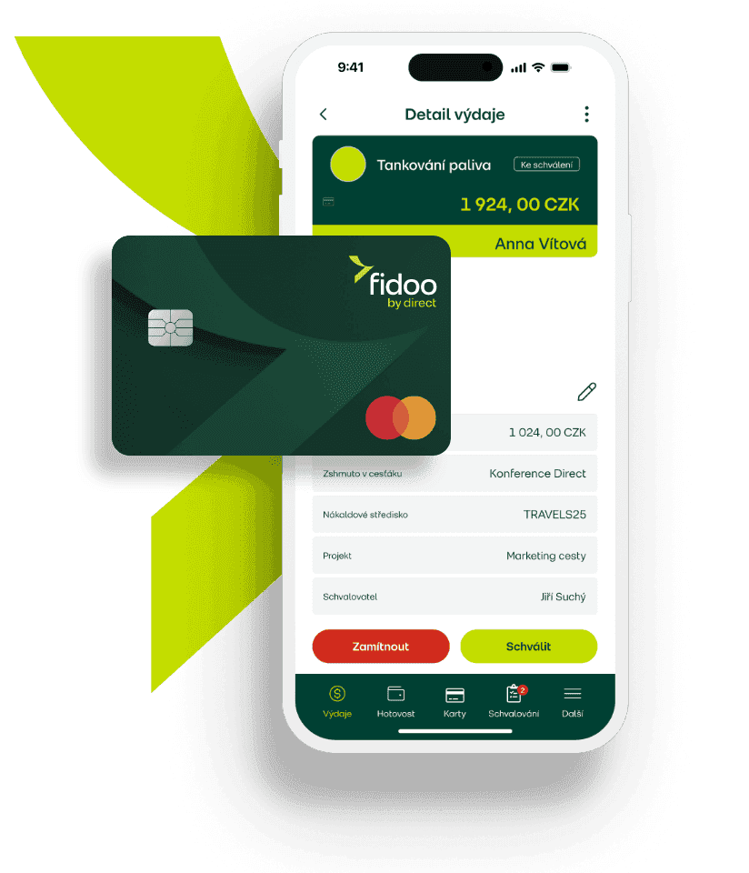 Aplikace Expense Management a firemní karty od Fidoo