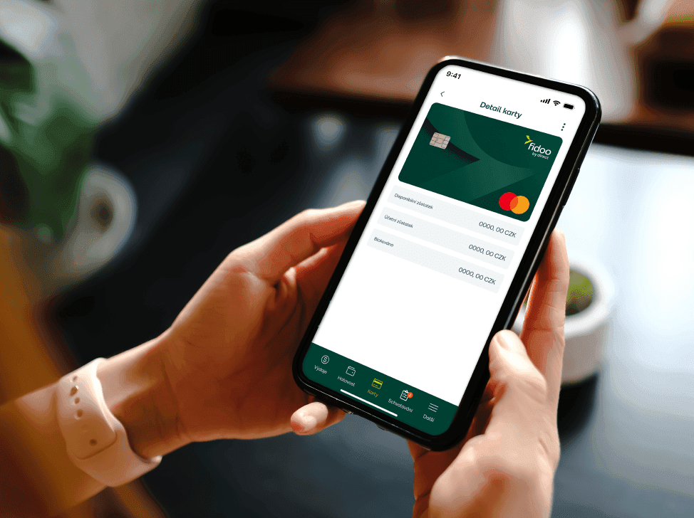 Firemní karta Fidoo v mobilní aplikaci