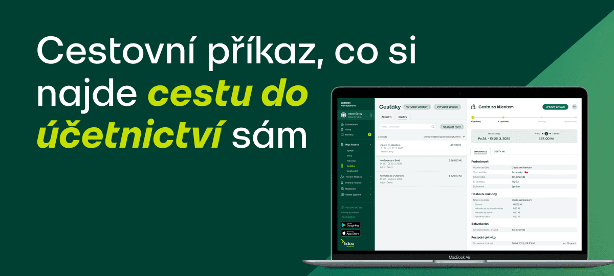Cestovní příkaz, co si najde cestu do účetnictví sám