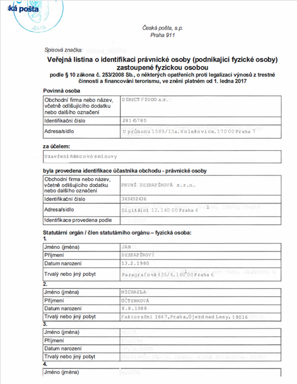 Co je identifikace fyzické osoby?