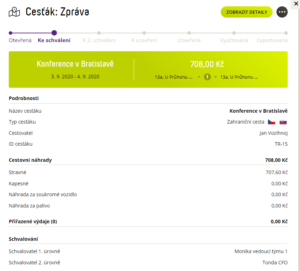 Náhled na zprávu z cesťáku v aplikaci Fidoo