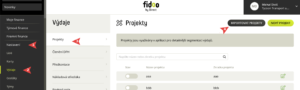 Import projektů ve Fidoo