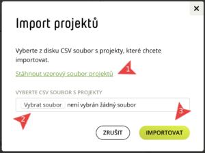 Export projektů